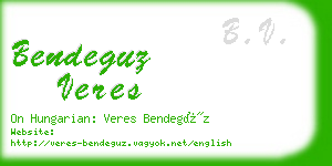 bendeguz veres business card